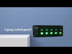 DC 12V 7 Gang Rocker Değiştirme Paneli 4.8 Amp Çift USB Şarj LED ile