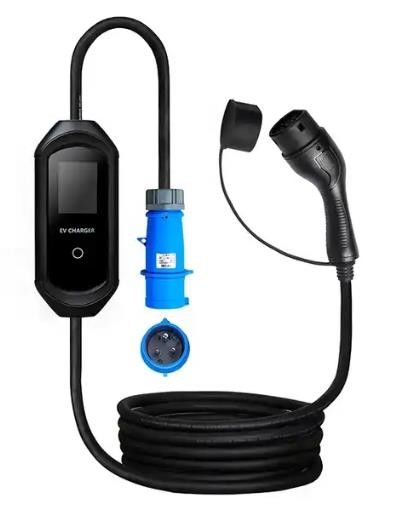 IP55 Tip 2 Taşınabilir EV Şarj cihazları 3.5KW 7KW Ev Hafif Kolay Kurulum
