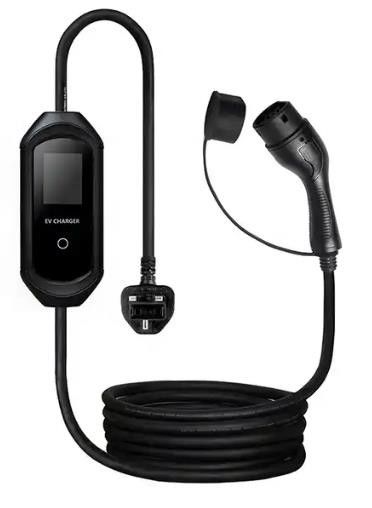 IP55 Tip 2 Taşınabilir EV Şarj cihazları 3.5KW 7KW Ev Hafif Kolay Kurulum