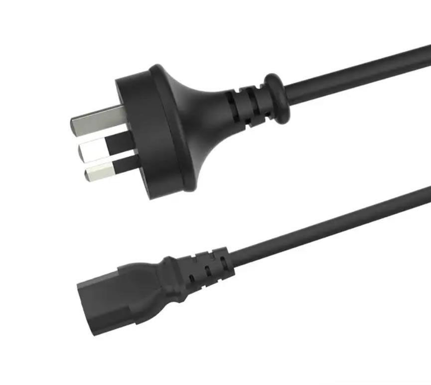 OEM Avustralya AC Güç Kabloları PVC Yalıtımlı 0.75mm SAA Uzatma Kablosu