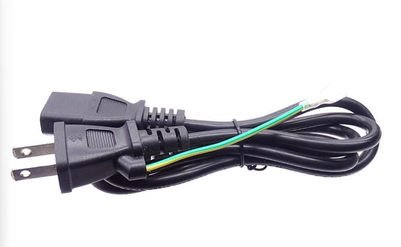 6ft Uluslararası Güç Kabloları 125V 2 Pimli Japon Güç Kabloları