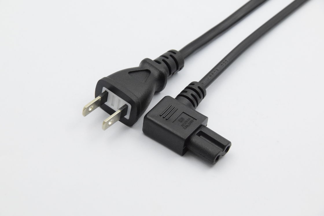 PVC NEMA Japonya Güç Kablosu Tipi C13 18awg Uzatma Güç Kablosu