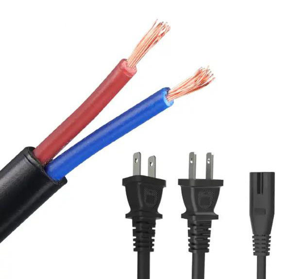 PVC NEMA Japonya Güç Kablosu Tipi C13 18awg Uzatma Güç Kablosu