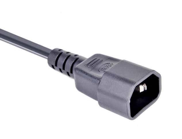 300V Japonya AC Güç Kabloları Üç Fişli 3 Çekirdekli Uzatma Güç Kablosu 18 Awg