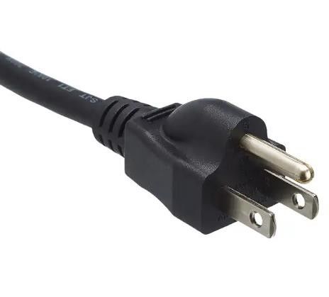 IEC ABD Güç Kabloları Su Geçirmez 250V 3 Pinli Bilgisayar Ac Güç Kablosu