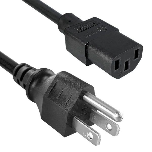 IEC ABD Güç Kabloları Su Geçirmez 250V 3 Pinli Bilgisayar Ac Güç Kablosu