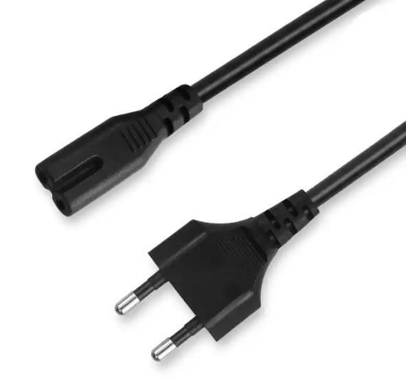 Esnek AB AC Güç Kabloları Hafif Elektrikli Uzatma Kablosu 2 Pin