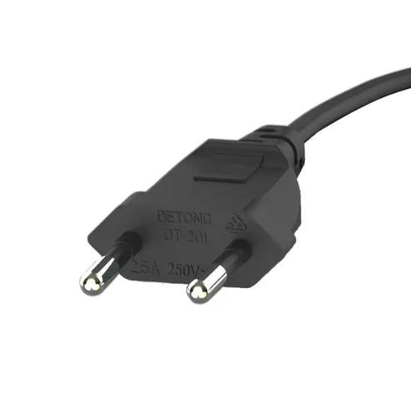Esnek AB AC Güç Kabloları Hafif Elektrikli Uzatma Kablosu 2 Pin