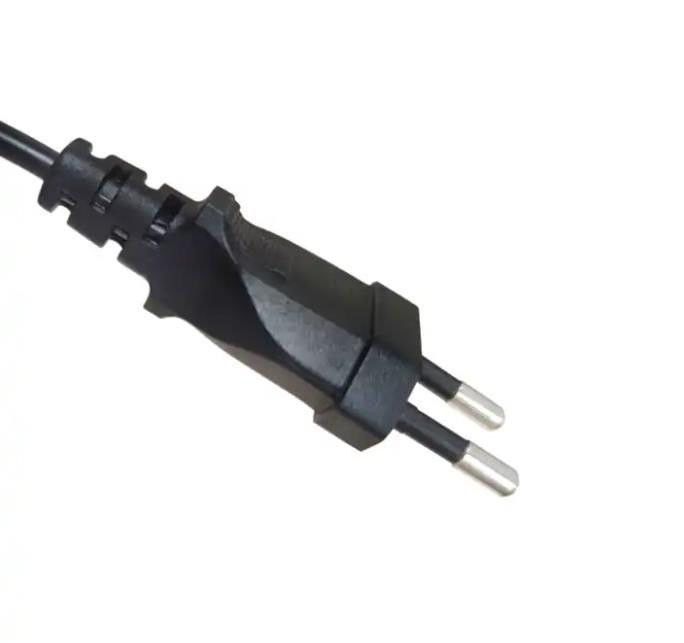 Esnek AB AC Güç Kabloları Hafif Elektrikli Uzatma Kablosu 2 Pin