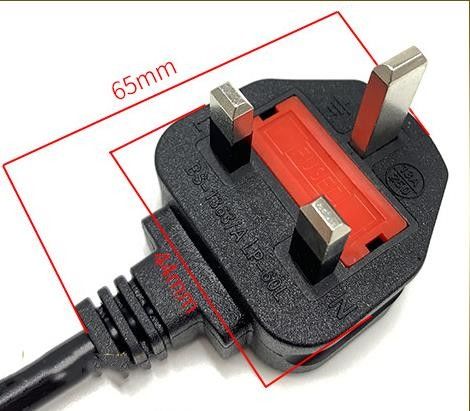 IEC İngiltere AC Güç Kabloları 1,5M 3 Prong Fişli Şebeke Kablosu 5Ft