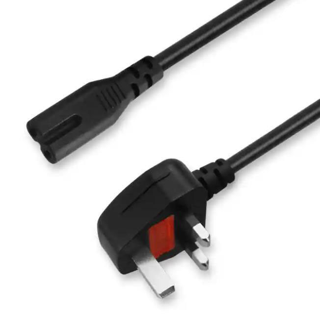 IEC İngiltere AC Güç Kabloları 1,5M 3 Prong Fişli Şebeke Kablosu 5Ft