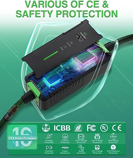 3.5KW 7KW EV şarj cihazı Duvar Kutusu Taşınabilir Seviye 1 EV şarj cihazı 32 Amp Duvar Montu