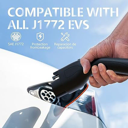 GBT 3.5KW 7KW IP65 Kompakt Taşınabilir EV Şarj cihazları Hava Durumuna Karşı ve Akım Koruması