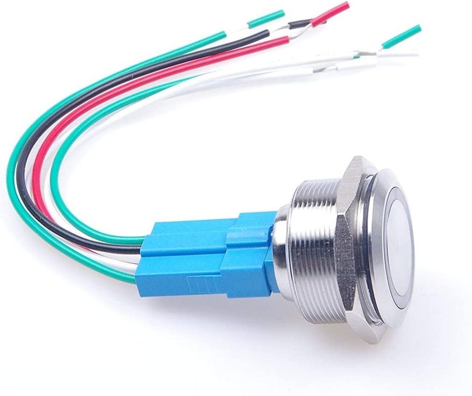 Güç Açma Kapama Metal Buton Anahtarları 30mm Işıklı Halka Tipi LED