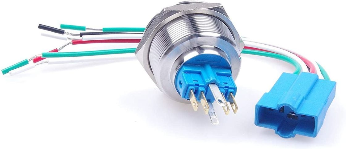 Güç Açma Kapama Metal Buton Anahtarları 30mm Işıklı Halka Tipi LED