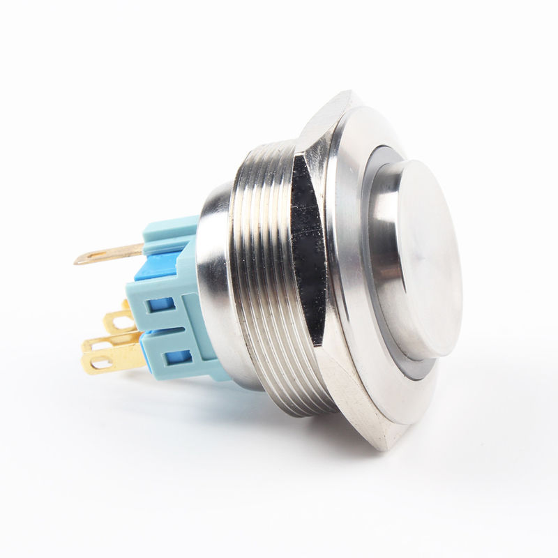 Güç Açma Kapama Metal Buton Anahtarları 30mm Işıklı Halka Tipi LED