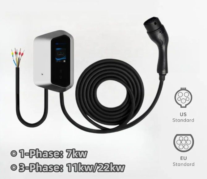 Tip 2 AC 16A 32A Hızlı şarj elektrikli araba istasyonu 250-480v