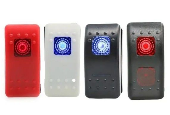 12V 24V Işıklandırılmış Mavi LED Işık Sembol Su geçirmez Lazer Araç Tekne Marine RV için Tekne Rocker Değiştiricisi