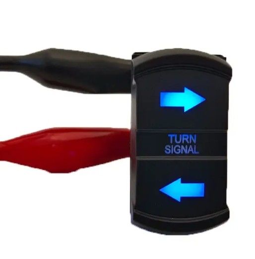 Yeni Stil Özel DIY Icon DC 12V 7Pin ON-OFF LED Mavi Işık Dönüş Sinyalı Rocker Değiştirici Araba 4X4 Tekne Kamyonlar için