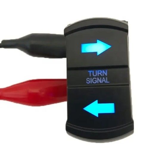 Yeni Stil Özel DIY Icon DC 12V 7Pin ON-OFF LED Mavi Işık Dönüş Sinyalı Rocker Değiştirici Araba 4X4 Tekne Kamyonlar için
