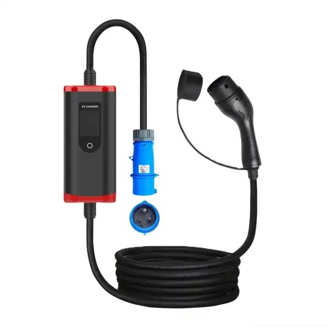 Özel IP65 16A-40A Düzenlenebilir SAE J1772 Tip 1 Taşınabilir EV Araba Şarj cihazı Taşınabilir Şarj İstasyonu