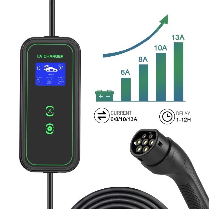 3.5KW 7KW 11KW Avrupa Standart Plug Type2 Taşınabilir AC Şarj Kablosu Ev Taşınabilir EV Şarj cihazı 7KW Tpe Ceket