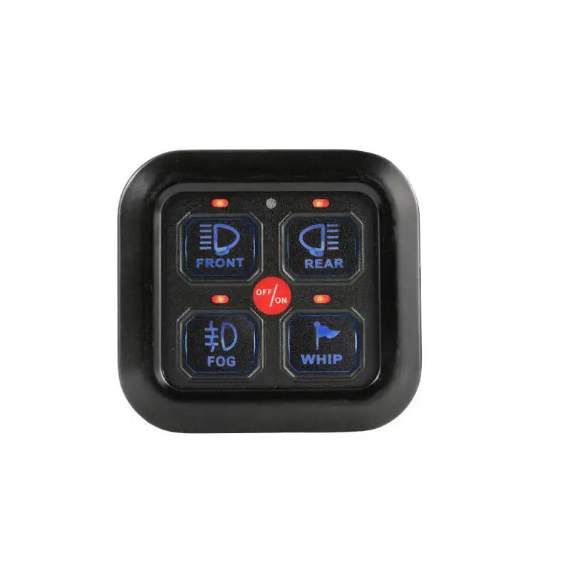 4 Gang Otomobil Değiştirme Paneli, Sıfırlanabilir Evrensel LED Işık Çubuğu RGB Ekranı İçin