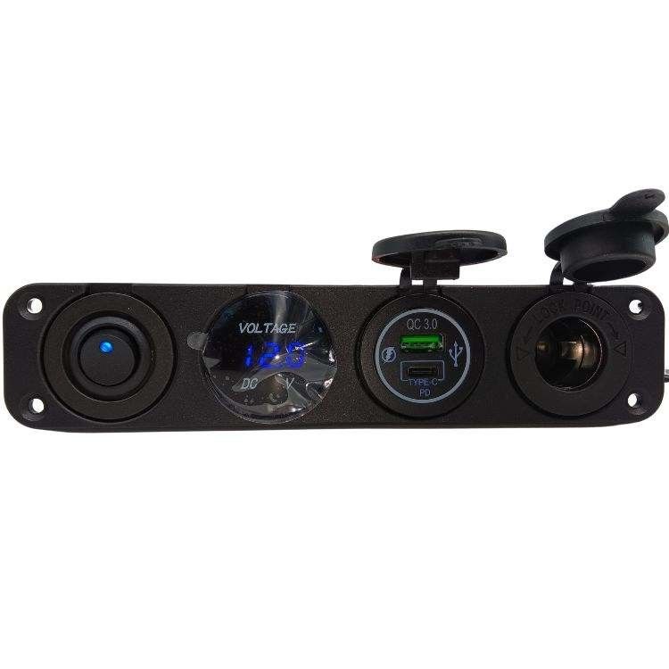 4 In 1 Otomobil Voltmetre Çift USB 12V Otomobil Sigara Çakıcı Değiştirme ile Voltaj Mitri