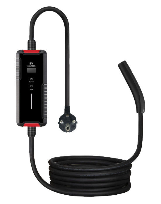 Akıllı taşınabilir Tesla NACS EV Şarj cihazı 240V AC 16A/32A/40A SAE J3400 Ev Elektrikli Araba Şarj cihazı
