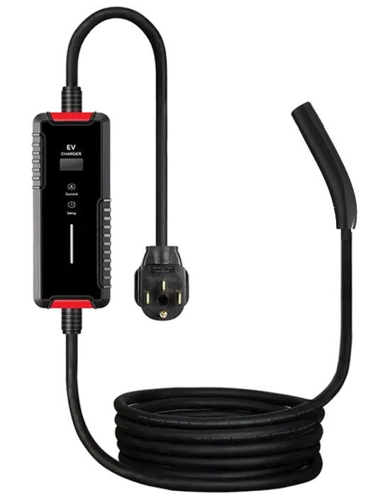 Akıllı taşınabilir Tesla NACS EV Şarj cihazı 240V AC 16A/32A/40A SAE J3400 Ev Elektrikli Araba Şarj cihazı