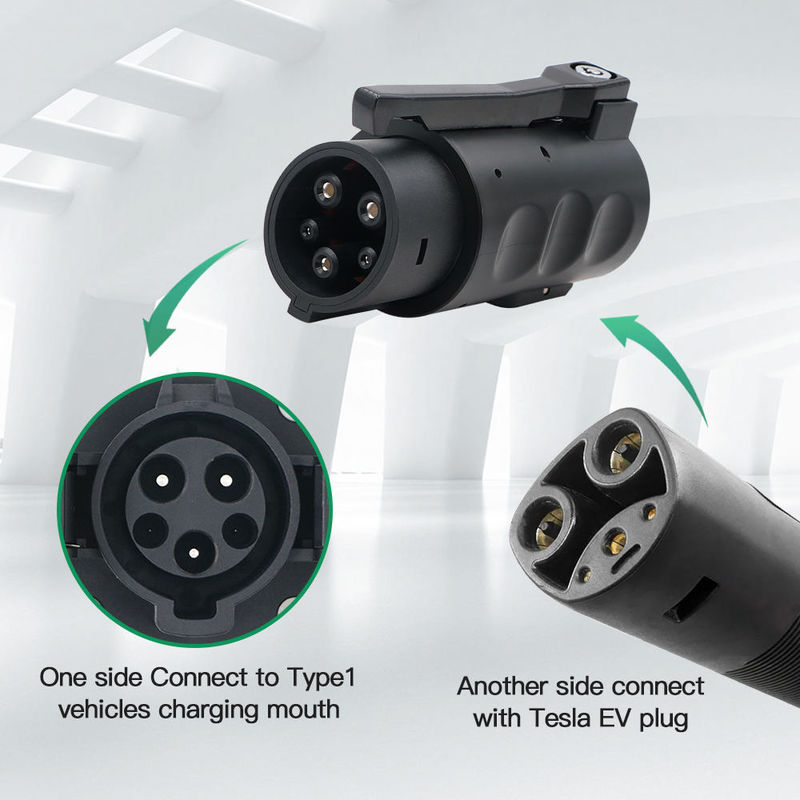 80A 240v Ac Tesla Şarj Ayarı Bağlantısı Ev Adaptör Şarj Ayarı Tesla To J1772 Adaptörü Tesla için
