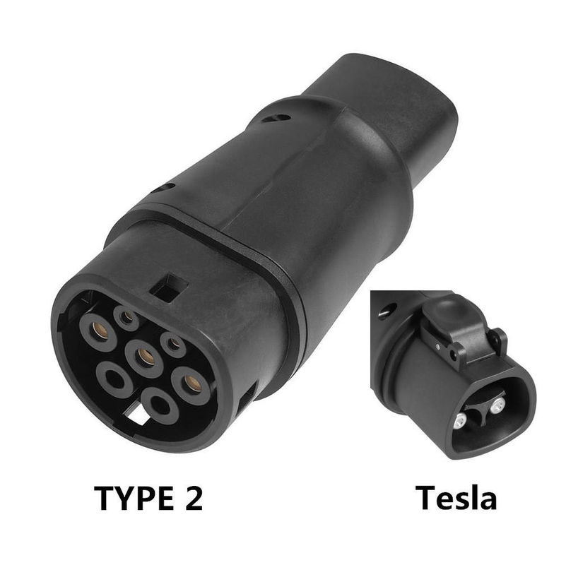 Tesla To Type2 Şarj Adaptörü 60A max Bağlantı 14kw Ev Plug Hızlı şarj