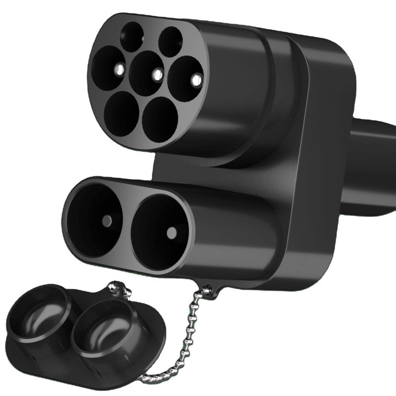 Avrupa CCS2 ile Tesla elektrikli araba şarjı CCS2 DC adaptörü TESLA için AC+DC