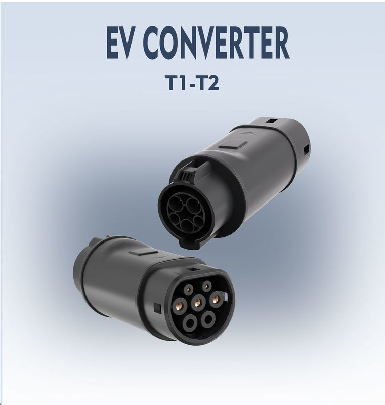 EV Adaptörü EV Şarj cihazı SAE J1772 Tip 1 ile IEC 62196 Tip 2 TYPE 1 Şarj bağlantısı ile uyumlu
