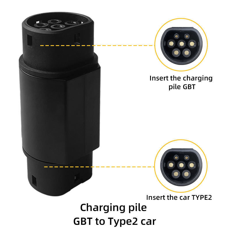 GBT Type2 IEC 62196 EV Adaptörü 200A max Ev Şarj GBT Type2 Bağlantısı