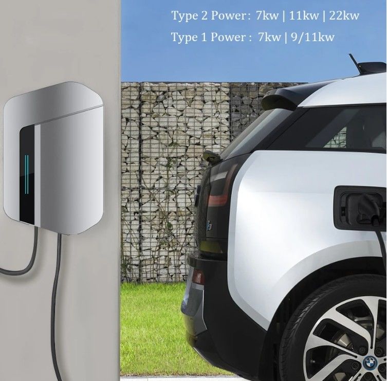 Ticari Ac Wallbox Şarj Ağı 7kw Ocpp1.6 Ac Ev Wallbox Tesla NACS için Elektrikli Araba Şarj İstasyonu